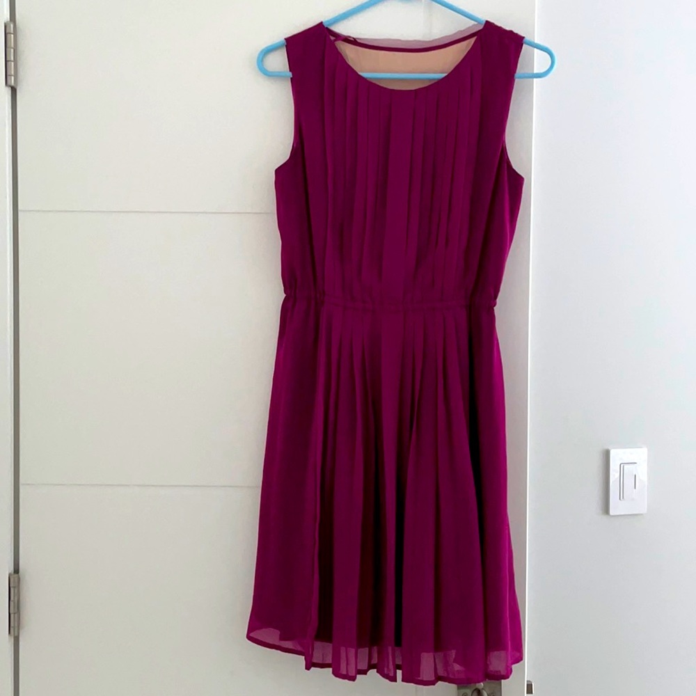 Purple pleated dress